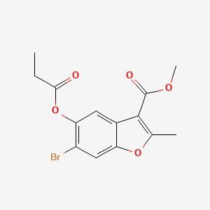 Methyl 6-bromo-2-methyl-5-(propanoyloxy)-1-benzofuran-3-carboxylate