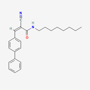 molecular formula C24H28N2O B2705954 (Z)-2-Cyano-N-octyl-3-(4-phenylphenyl)prop-2-enamide CAS No. 750608-85-6