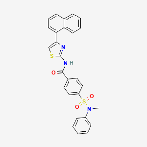 molecular formula C27H21N3O3S2 B2705955 4-(N-甲基-N-苯基磺酰基)-N-(4-(萘-1-基)噻唑-2-基)苯甲酰胺 CAS No. 392237-09-1