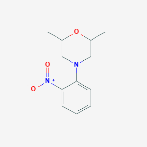 molecular formula C12H16N2O3 B2705956 2,6-Dimethyl-4-(2-nitrophenyl)morpholine CAS No. 883042-58-8