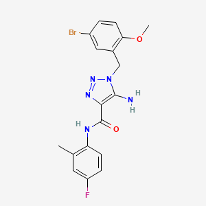 5-amino-1-(5-bromo-2-methoxybenzyl)-N-(4-fluoro-2-methylphenyl)-1H-1,2,3-triazole-4-carboxamide