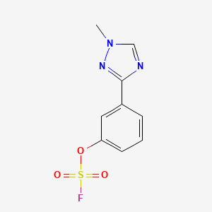 molecular formula C9H8FN3O3S B2705967 3-(3-氟磺酰氧基苯基)-1-甲基-1,2,4-三唑 CAS No. 2411217-39-3