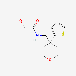 2-methoxy-N-((4-(thiophen-2-yl)tetrahydro-2H-pyran-4-yl)methyl)acetamide