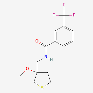 N-((3-methoxytetrahydrothiophen-3-yl)methyl)-3-(trifluoromethyl)benzamide