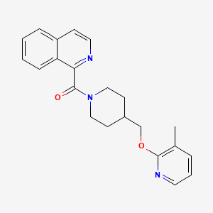 molecular formula C22H23N3O2 B2705980 Isoquinolin-1-yl-[4-[(3-methylpyridin-2-yl)oxymethyl]piperidin-1-yl]methanone CAS No. 2379950-41-9