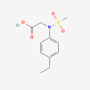 molecular formula C11H15NO4S B2705982 N-(4-乙基苯基)-N-(甲磺酰)甘氨酸 CAS No. 530107-85-8