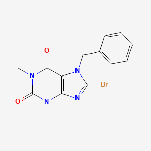molecular formula C14H13BrN4O2 B2705983 7-benzyl-8-bromo-1,3-dimethyl-2,3,6,7-tetrahydro-1H-purine-2,6-dione CAS No. 70404-23-8