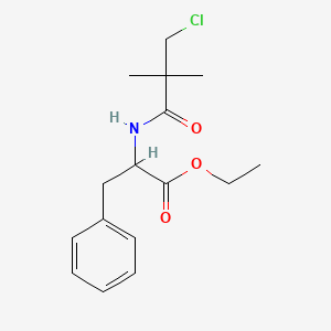 molecular formula C16H22ClNO3 B2705986 Ethyl 2-(3-chloro-2,2-dimethylpropanamido)-3-phenylpropanoate CAS No. 1396999-17-9
