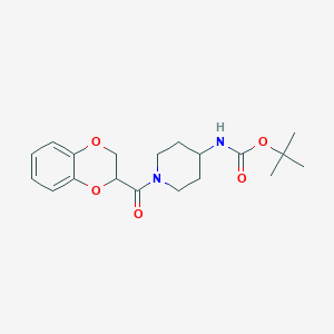 tert-Butyl (1-(2,3-dihydrobenzo[b][1,4]dioxine-2-carbonyl)piperidin-4-yl)carbamate