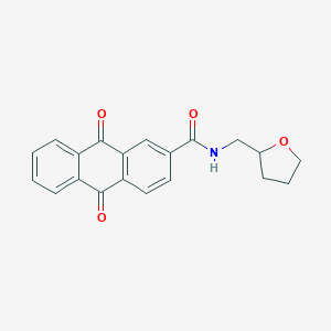 molecular formula C20H17NO4 B270599 9,10-dioxo-N-(tetrahydrofuran-2-ylmethyl)-9,10-dihydroanthracene-2-carboxamide 