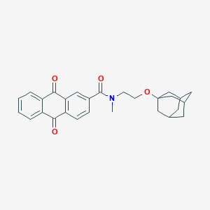 molecular formula C28H29NO4 B270600 N-[2-(1-adamantyloxy)ethyl]-N-methyl-9,10-dioxo-9,10-dihydro-2-anthracenecarboxamide 