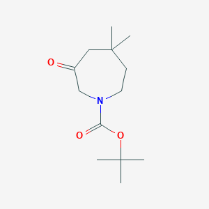 molecular formula C13H23NO3 B2706000 Tert-butyl 5,5-dimethyl-3-oxoazepane-1-carboxylate CAS No. 2247106-54-1