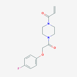 1-[4-[2-(4-Fluorophenoxy)acetyl]piperazin-1-yl]prop-2-en-1-one