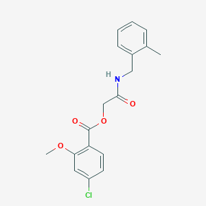 molecular formula C18H18ClNO4 B2706007 2-((2-Methylbenzyl)amino)-2-oxoethyl 4-chloro-2-methoxybenzoate CAS No. 1794884-39-1