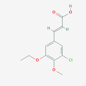 molecular formula C12H13ClO4 B2706011 (2E)-3-(3-氯-5-乙氧基-4-甲氧基苯基)丙烯酸 CAS No. 750599-11-2