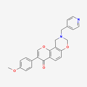 3-(4-methoxyphenyl)-9-(pyridin-4-ylmethyl)-9,10-dihydrochromeno[8,7-e][1,3]oxazin-4(8H)-one
