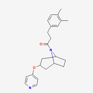 3-(3,4-dimethylphenyl)-1-((1R,5S)-3-(pyridin-4-yloxy)-8-azabicyclo[3.2.1]octan-8-yl)propan-1-one