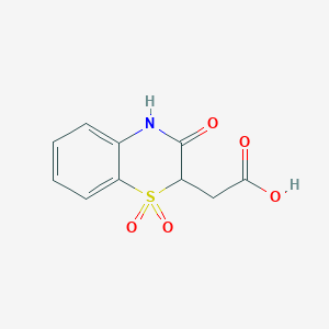 molecular formula C10H9NO5S B2706019 2-(1,1,3-三氧杂-4H-1lambda6,4-苯并噻嗪-2-基)乙酸 CAS No. 689281-03-6