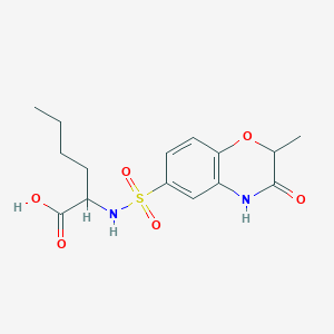 molecular formula C15H20N2O6S B270602 N-[(2-methyl-3-oxo-3,4-dihydro-2H-1,4-benzoxazin-6-yl)sulfonyl]norleucine 