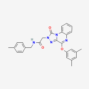 2-(4-(3,5-dimethylphenoxy)-1-oxo-[1,2,4]triazolo[4,3-a]quinoxalin-2(1H)-yl)-N-(4-methylbenzyl)acetamide