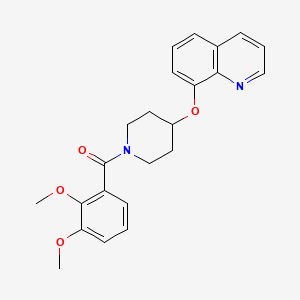 molecular formula C23H24N2O4 B2706041 (2,3-二甲氧基苯基)(4-(喹啉-8-基氧基)哌啶-1-基)甲酮 CAS No. 1903563-57-4