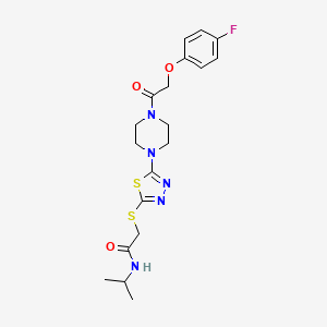 2-((5-(4-(2-(4-fluorophenoxy)acetyl)piperazin-1-yl)-1,3,4-thiadiazol-2-yl)thio)-N-isopropylacetamide