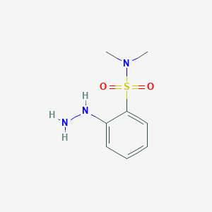 molecular formula C8H13N3O2S B2706045 2-hydrazinyl-N,N-dimethylbenzene-1-sulfonamide CAS No. 1154190-26-7