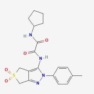 N1-cyclopentyl-N2-(5,5-dioxido-2-(p-tolyl)-4,6-dihydro-2H-thieno[3,4-c]pyrazol-3-yl)oxalamide