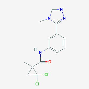 2,2-dichloro-1-methyl-N-[3-(4-methyl-4H-1,2,4-triazol-3-yl)phenyl]cyclopropanecarboxamide