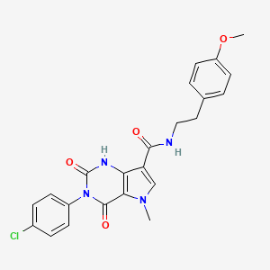 3-(4-chlorophenyl)-N-(4-methoxyphenethyl)-5-methyl-2,4-dioxo-2,3,4,5-tetrahydro-1H-pyrrolo[3,2-d]pyrimidine-7-carboxamide