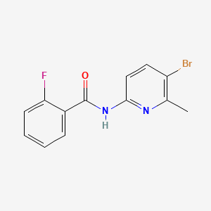 molecular formula C13H10BrFN2O B2706057 N-(5-bromo-6-methylpyridin-2-yl)-2-fluorobenzamide CAS No. 638141-77-2