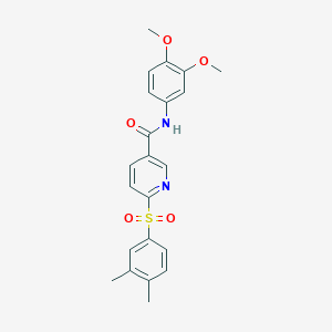 N-(3,4-dimethoxyphenyl)-6-((3,4-dimethylphenyl)sulfonyl)nicotinamide