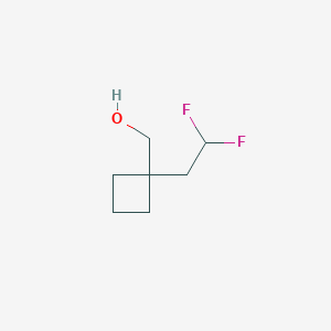 molecular formula C7H12F2O B2706071 [1-(2,2-Difluoroethyl)cyclobutyl]methanol CAS No. 2024104-93-4