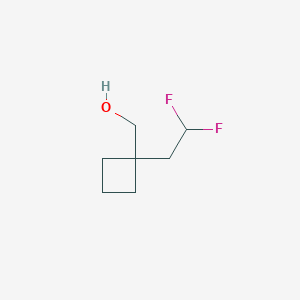 molecular formula C7H12F2O B2706071 [1-(2,2-二氟乙基)环丁基]甲醇 CAS No. 2024104-93-4