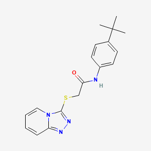 molecular formula C18H20N4OS B2706074 2-([1,2,4]triazolo[4,3-a]pyridin-3-ylthio)-N-(4-(tert-butyl)phenyl)acetamide CAS No. 379239-53-9