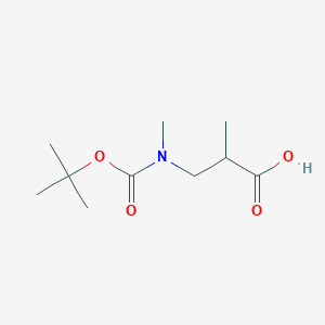 molecular formula C10H19NO4 B2706075 3-{[(叔丁氧羰基)(甲基)氨基]-2-甲基丙酸 CAS No. 1250447-76-7