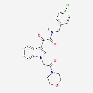 molecular formula C23H22ClN3O4 B2706077 N-(4-chlorobenzyl)-2-(1-(2-morpholino-2-oxoethyl)-1H-indol-3-yl)-2-oxoacetamide CAS No. 872856-93-4