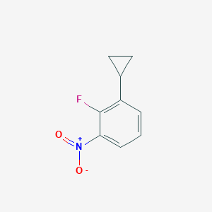 molecular formula C9H8FNO2 B2706078 1-环丙基-2-氟-3-硝基苯 CAS No. 2366994-58-1