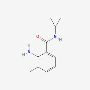 molecular formula C11H14N2O B2706079 2-氨基-N-环丙基-3-甲基苯甲酰胺 CAS No. 926197-46-8