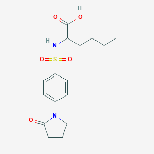 molecular formula C16H22N2O5S B270608 N-{[4-(2-oxopyrrolidin-1-yl)phenyl]sulfonyl}norleucine 