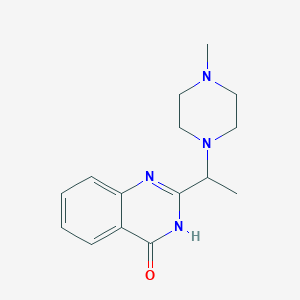 molecular formula C15H20N4O B2706087 2-[1-(4-methylpiperazino)ethyl]-4(3H)-quinazolinone CAS No. 866009-95-2