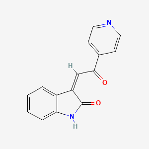 molecular formula C15H10N2O2 B2706091 (3Z)-3-[2-氧代-2-(吡啶-4-基)乙基亚甲基]-2,3-二氢-1H-吲哚-2-酮 CAS No. 641632-94-2