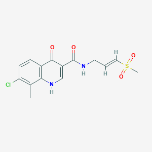 7-chloro-4-hydroxy-N-[(2E)-3-methanesulfonylprop-2-en-1-yl]-8-methylquinoline-3-carboxamide