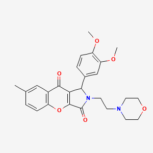 1-(3,4-Dimethoxyphenyl)-7-methyl-2-(2-morpholinoethyl)-1,2-dihydrochromeno[2,3-c]pyrrole-3,9-dione