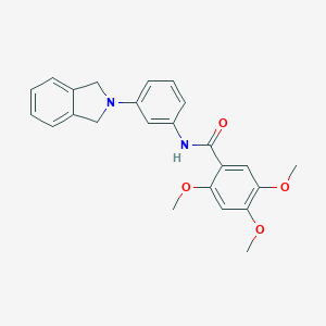 molecular formula C24H24N2O4 B270612 N-[3-(1,3-dihydro-2H-isoindol-2-yl)phenyl]-2,4,5-trimethoxybenzamide 