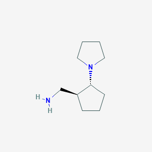 molecular formula C10H20N2 B2706122 [(1S,2R)-2-吡咯啉-1-基环戊基]甲胺 CAS No. 2503155-60-8