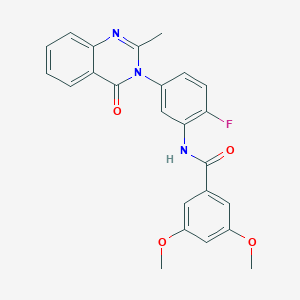 molecular formula C24H20FN3O4 B2706126 N-(2-fluoro-5-(2-methyl-4-oxoquinazolin-3(4H)-yl)phenyl)-3,5-dimethoxybenzamide CAS No. 899758-33-9
