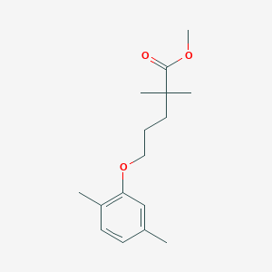 molecular formula C16H24O3 B2706132 甲基 5-(2,5-二甲基苯氧基)-2,2-二甲基戊酸酯 CAS No. 149105-25-9