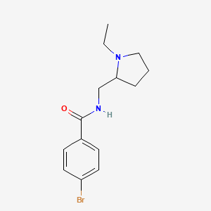 molecular formula C14H19BrN2O B2706140 4-bromo-N-[(1-ethylpyrrolidin-2-yl)methyl]benzamide CAS No. 313231-68-4