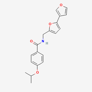 molecular formula C19H19NO4 B2706141 N-([2,3'-bifuran]-5-ylmethyl)-4-isopropoxybenzamide CAS No. 2034488-23-6
